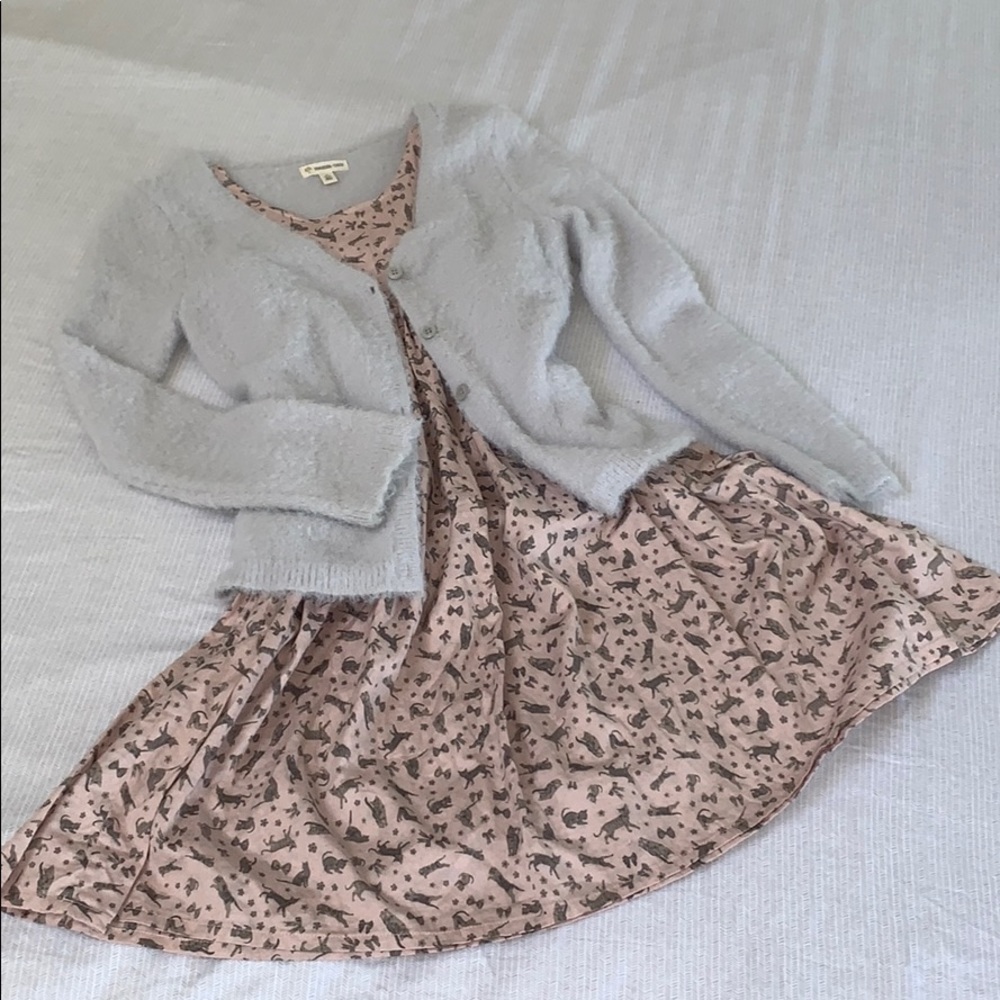 JACADI | Girls dress Y12 w Tucker Tate Sweater